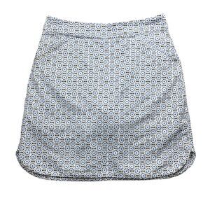 Peter Millar Small Skort‎ Blue White Polyester Spandex Elastic Waist Pockets